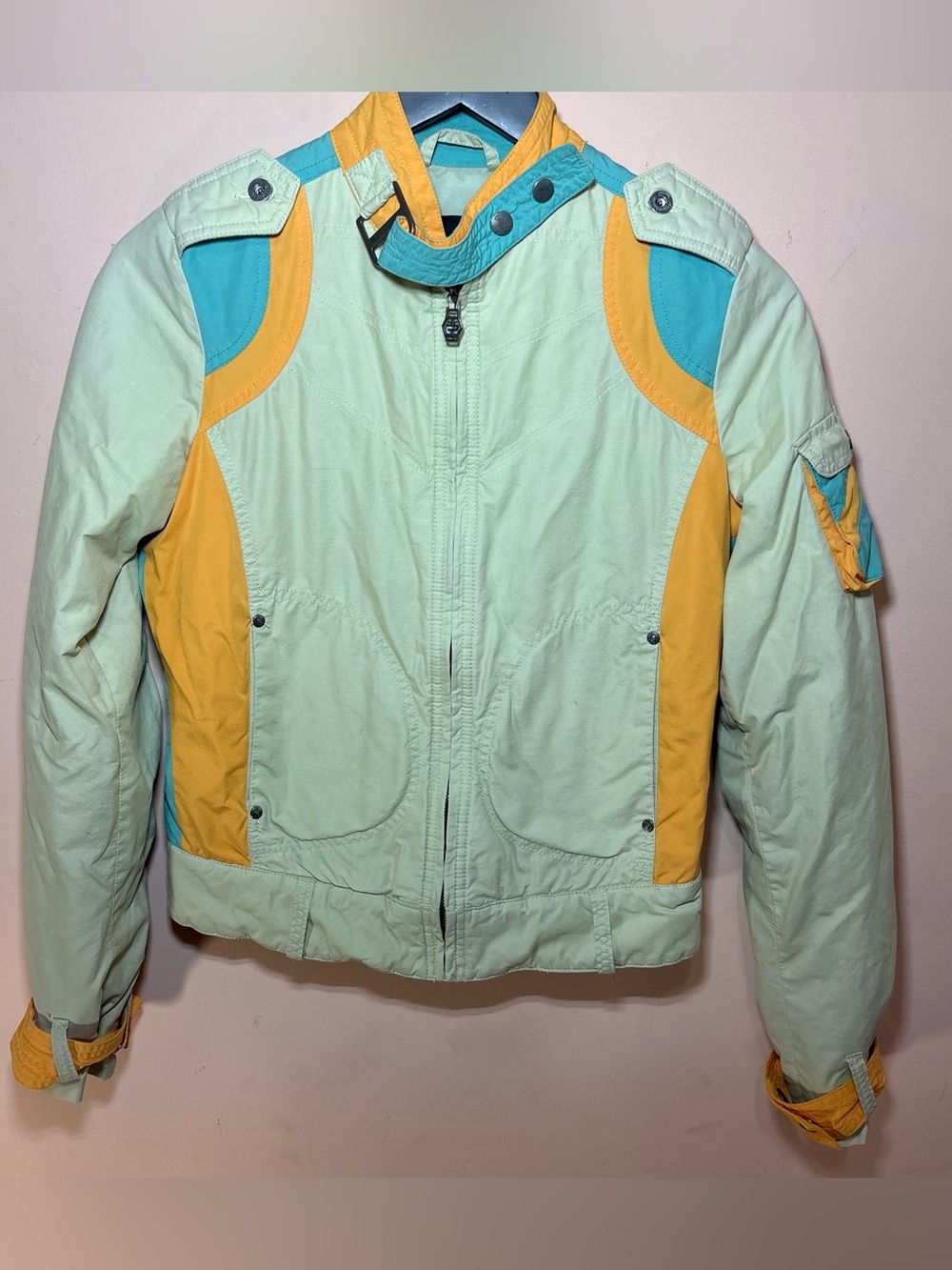 Diesel Y2K Moto Racing Jacket Colorblock Small